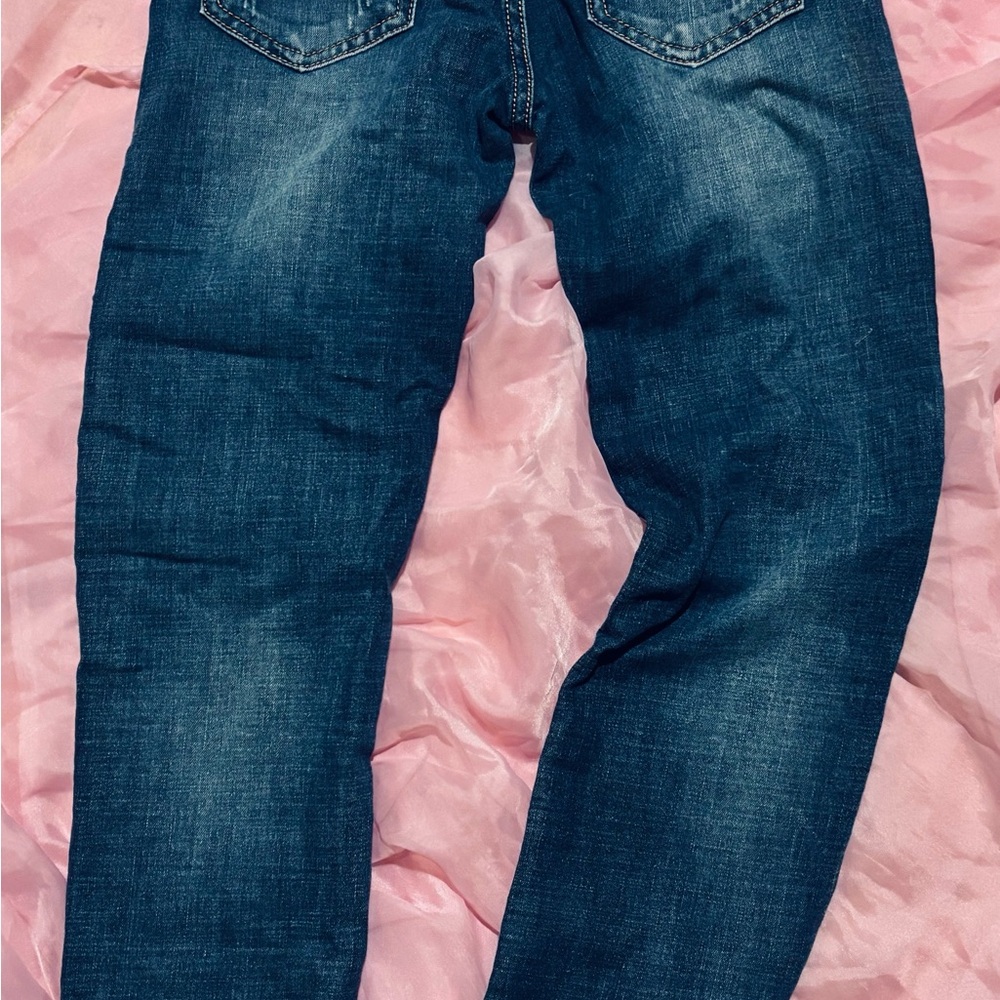 Stylish Distressed Blue Jeans - Picture 2 of 9